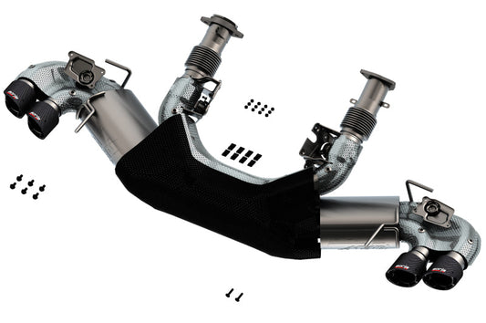 FR SPORT Borla 2020 Chevrolet Corvette C8 6.2L ATAK 3in Exhaust System Dual Round Angle Cut...