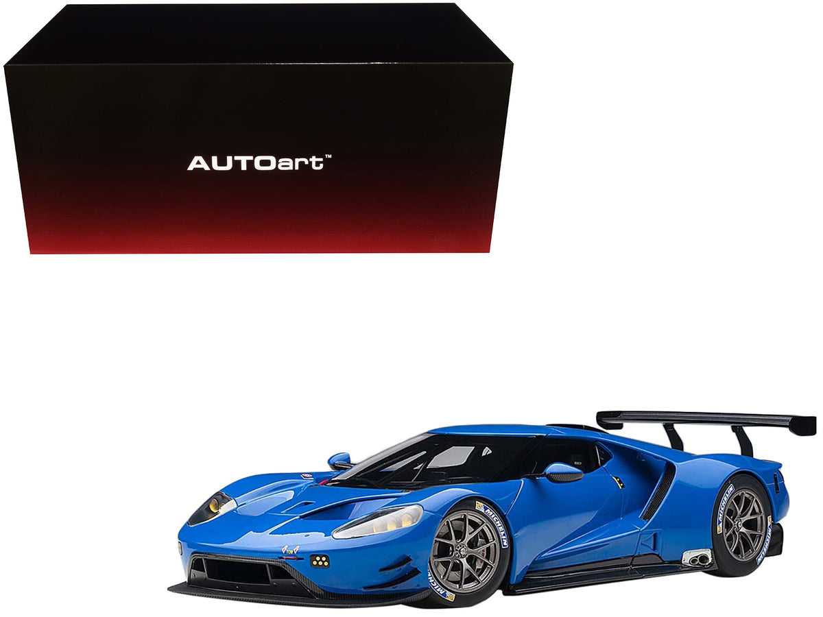 Rapid Vehicles Ford GT Le Mans Plain Color Version Blue 1/18 Model Car by Autoart  free shipping USA