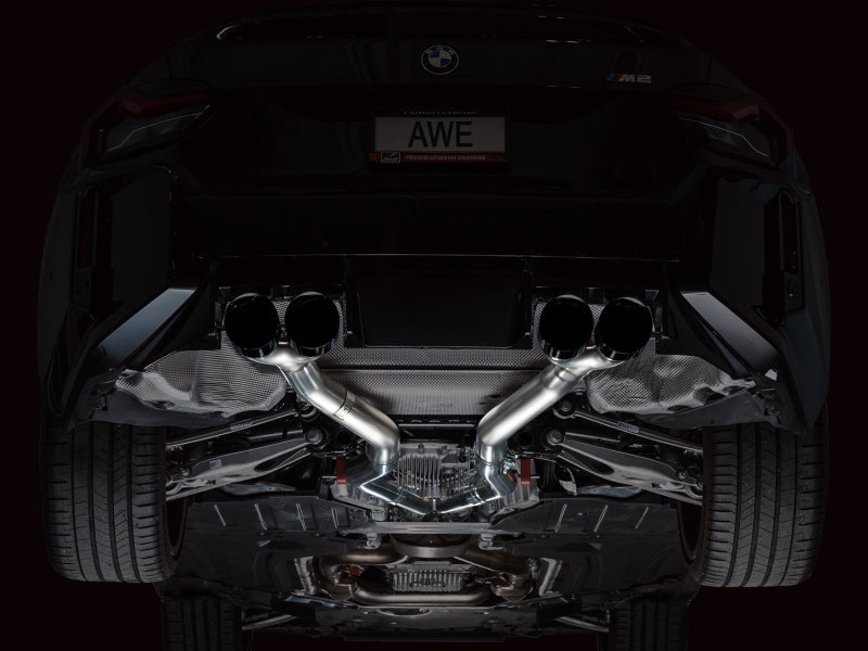 AWE Tuning 23-24 BMW G87 M2 Track Edition Exhaust - Diamond Black Tips 3020-43487