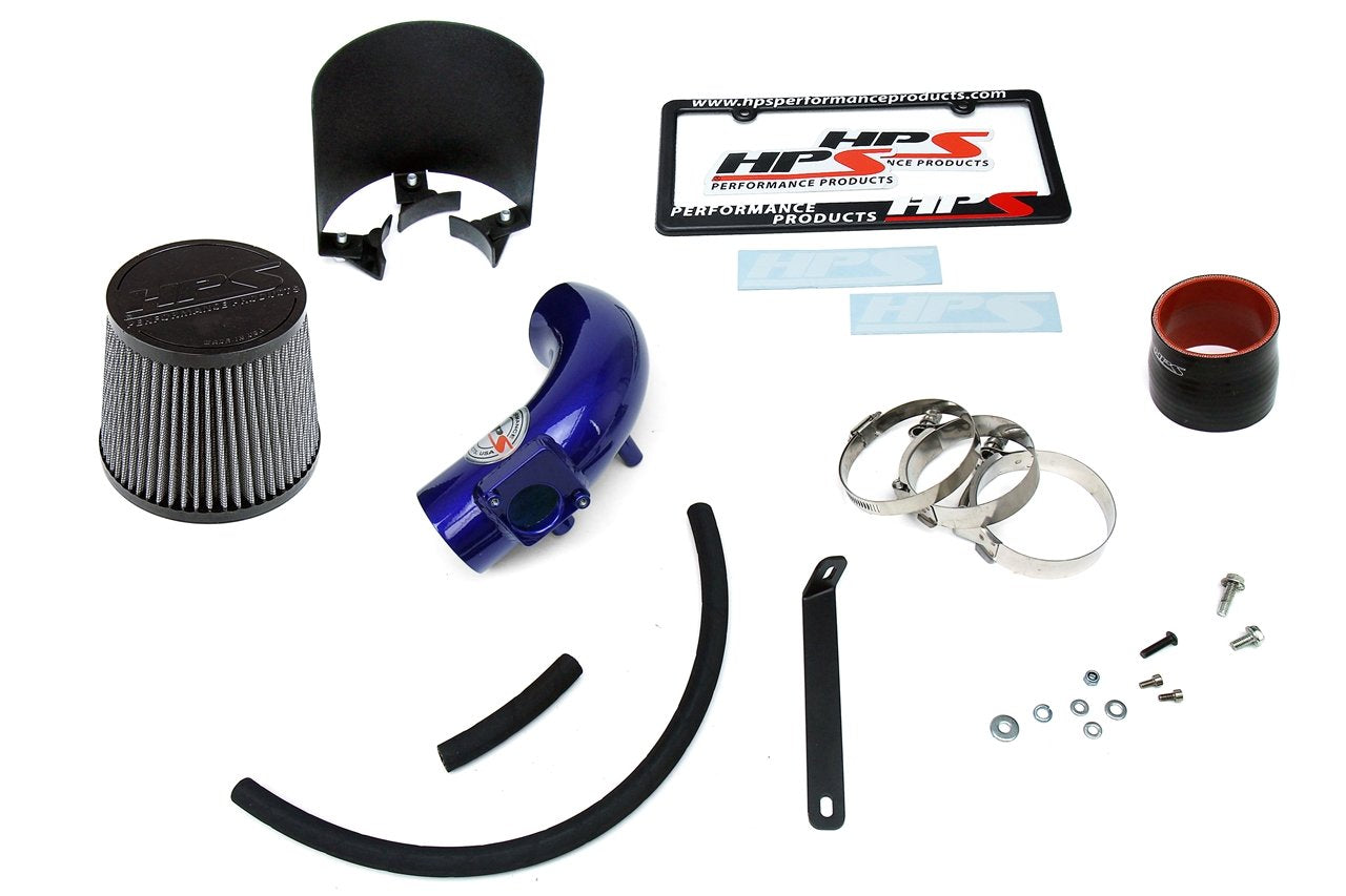 HPS Shortram Air Intake Kit 2006-2007 Mazda Mazda5 2.3L Non Turbo, Includes Heat Shield, Blue