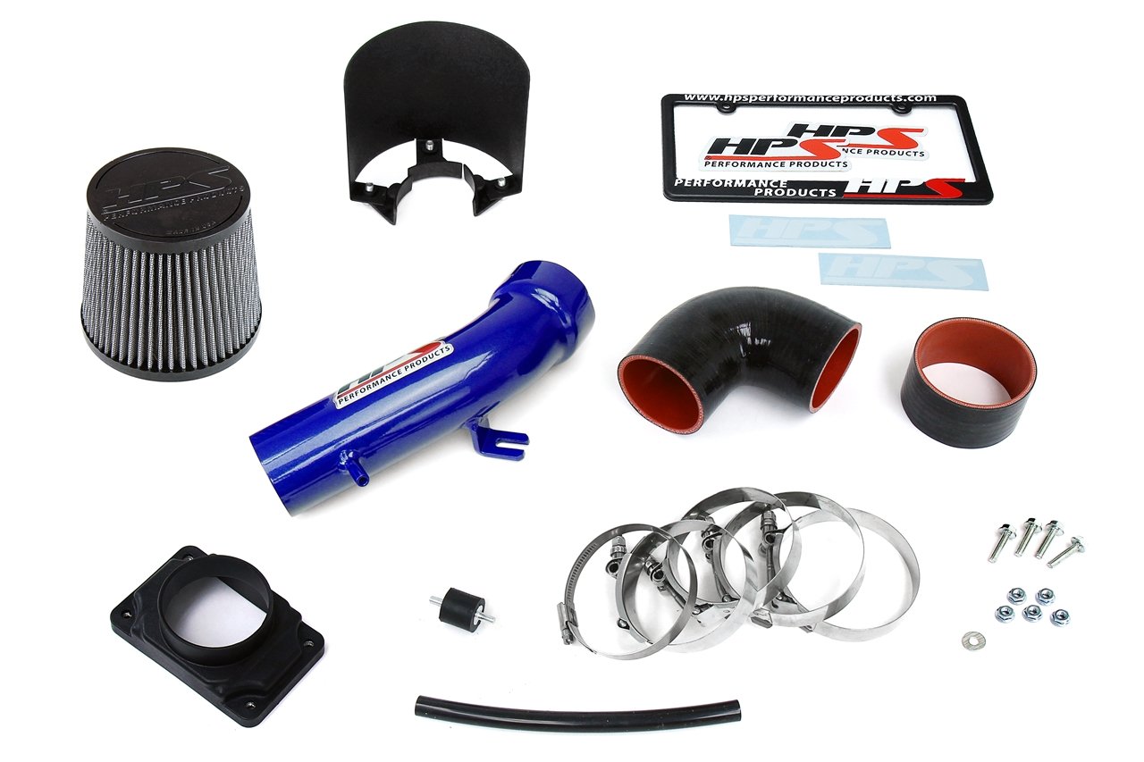 HPS Shortram Air Intake Kit 2001-2003 Chrysler Sebring Lxi 3.0L V6, Includes Heat Shield, Blue