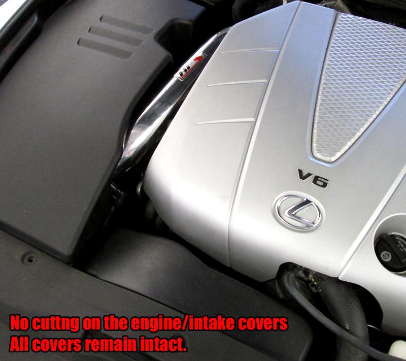 FR SPORT HPS Shortram Air Intake Kit 2006-2011 Lexus GS350 3.5L V6, Polish - View 3
