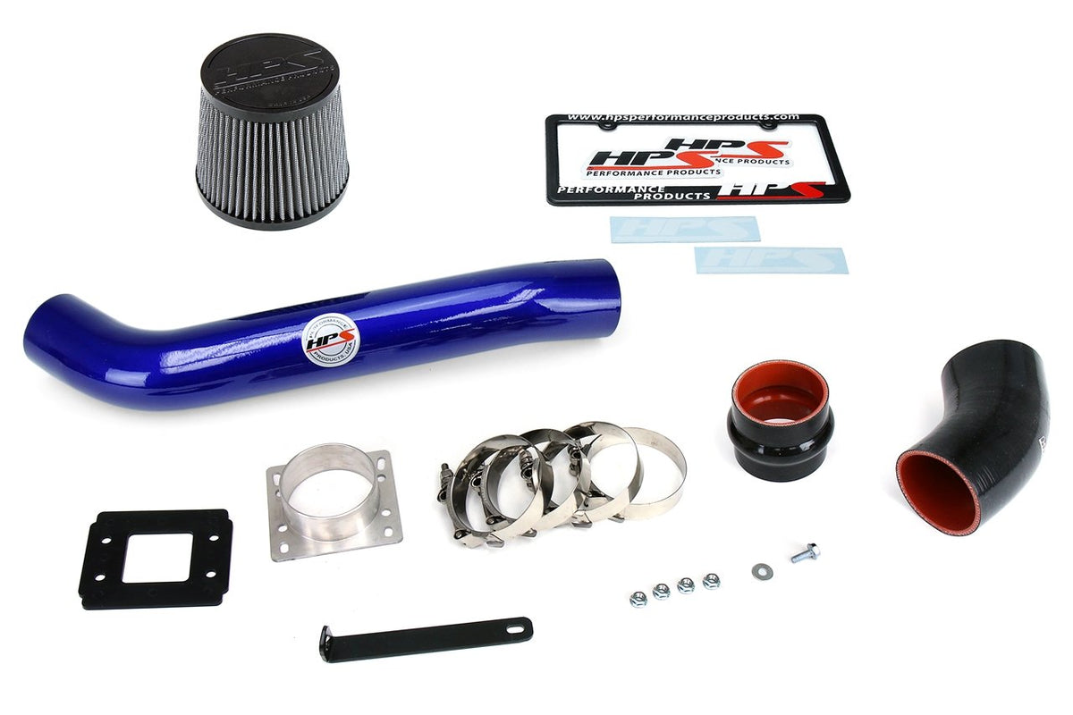 FR SPORT HPS Shortram Air Intake Kit 1989-1995 Toyota Pickup 22RE 2.4L, Blue - View 3