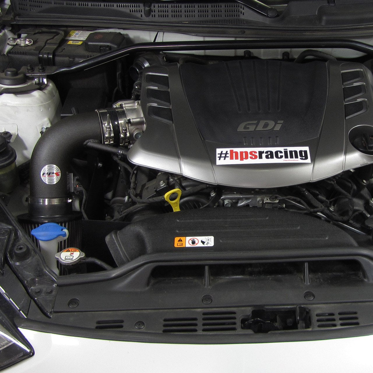 HPS Performance Products HPS Shortram Air Intake Kit 2013-2016 Hyundai Genesis Coupe 3.8L V6, Includes Heat Shield, 827-525