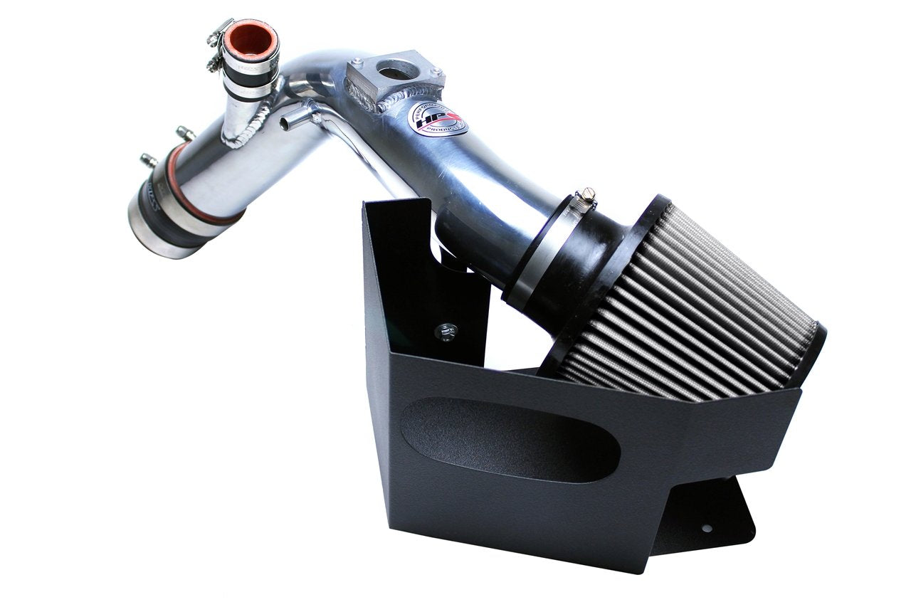 HPS Shortram Air Intake Kit 2008-2015 Mitsubishi Lancer Evolution X 2.0L, Includes Heat Shield, Polish