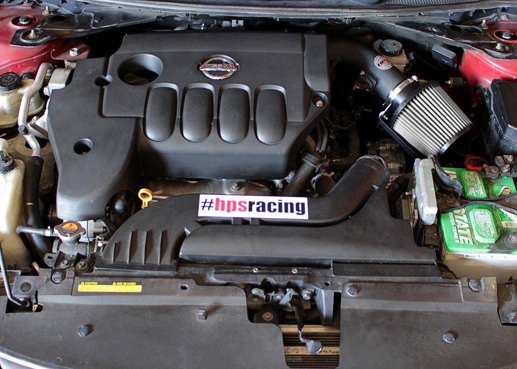 HPS Shortram Air Intake Kit 2013 Nissan Altima Coupe 2.5L 4Cyl, Includes Heat Shield, Black