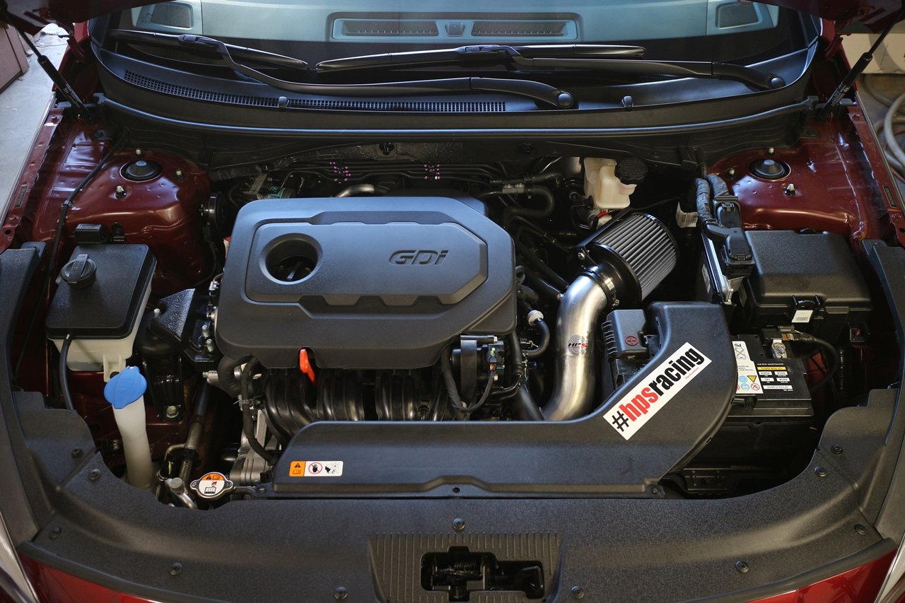 HPS Performance HPS Shortram Air Intake Kit 2016-2020 Kia Optima 2.4L Non Turbo, Includes Heat Shield, 827-549