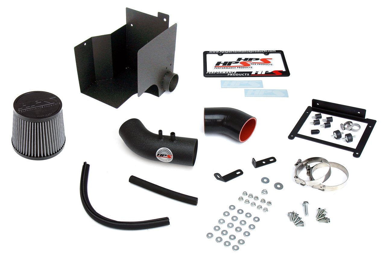 HPS Performance Products HPS Shortram Air Intake Kit 2013 Kia Forte5 2.0L, Includes Heat Shield, Black