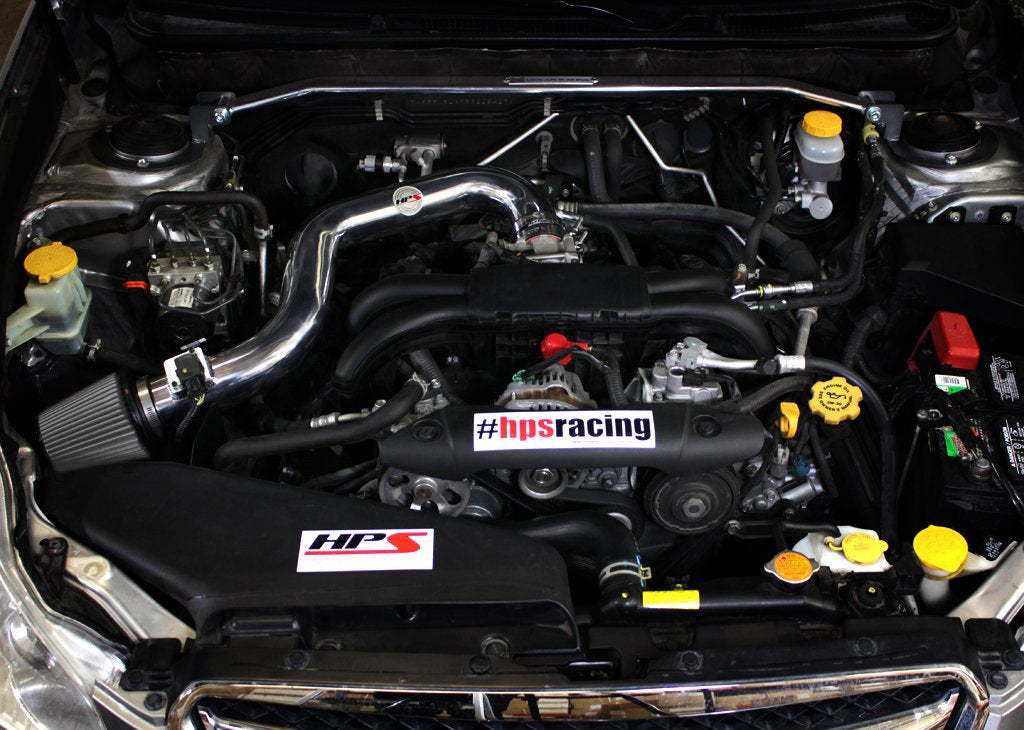 HPS Performance Shortram Air Intake Kit 2010-2012 Subaru Outback 2.5L Non Turbo, Includes Heat Shield, Blue