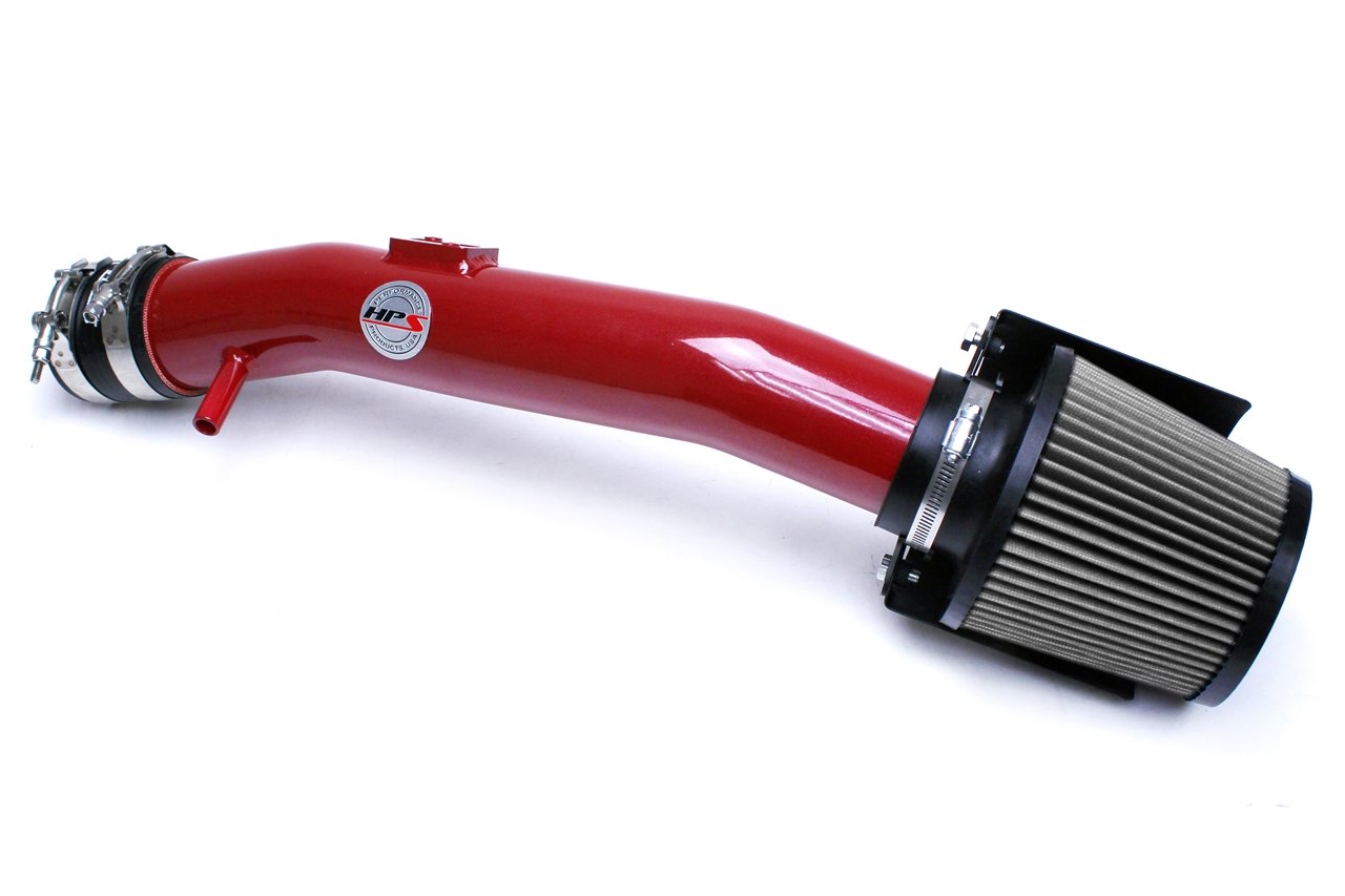 HPS Shortram Air Intake Kit 2004-2008 Nissan Maxima V6 3.5L, Includes Heat Shield, Red