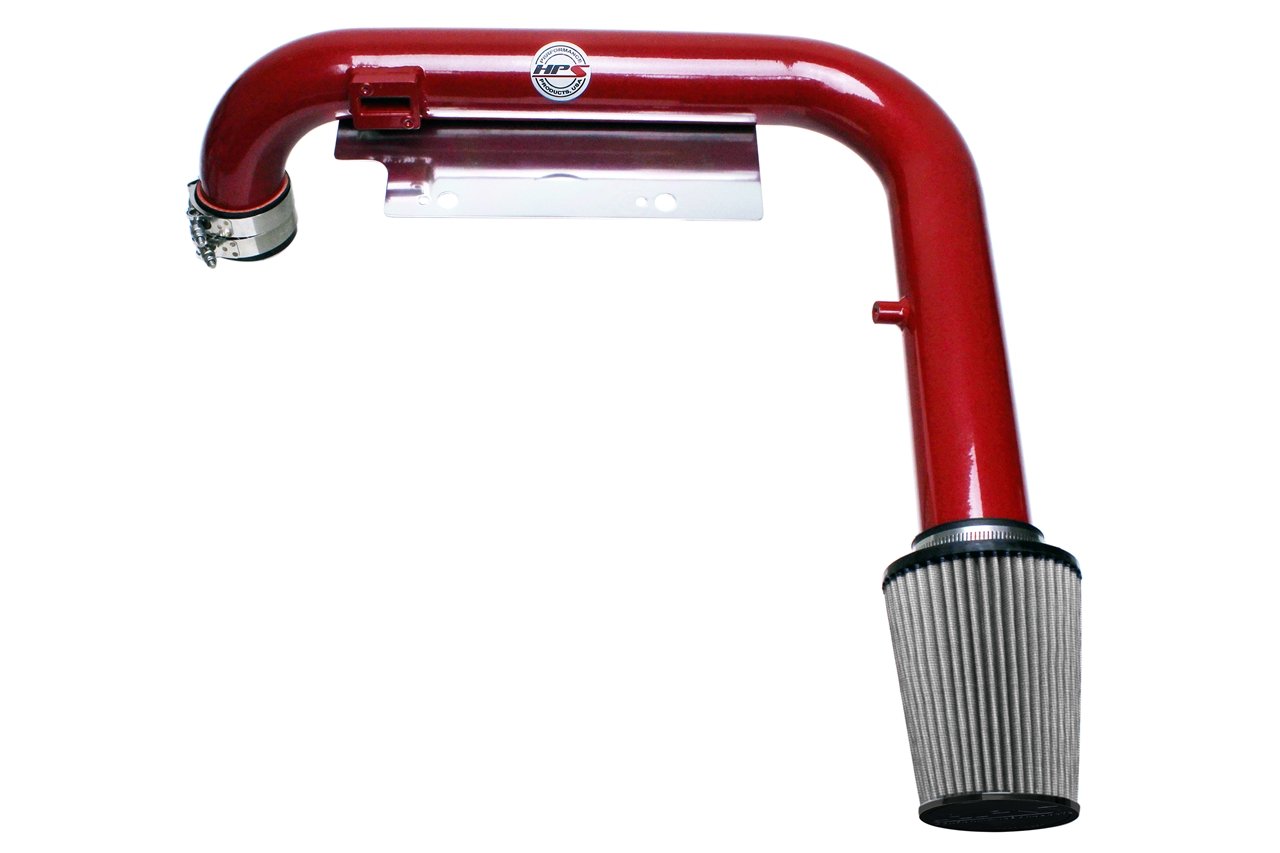 HPS Shortram Air Intake Kit 2006-2008 Volkswagen EOS 2.0T Turbo FSI Auto Trans., Includes Heat Shield, Red