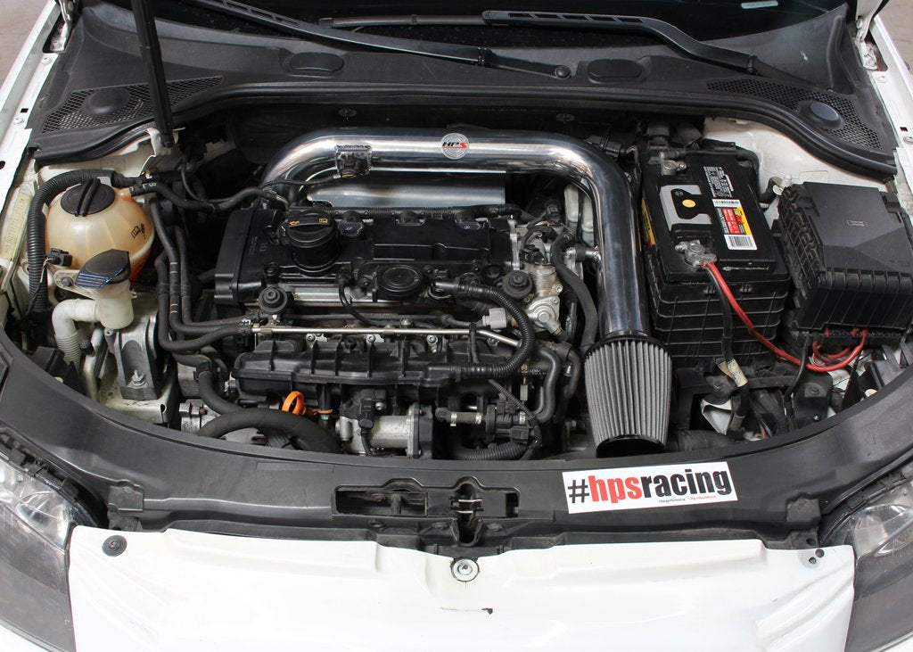 HPS Shortram Air Intake Kit 2006-2008 Volkswagen Passat 2.0T Turbo FSI Auto Trans., Includes Heat Shield, Red