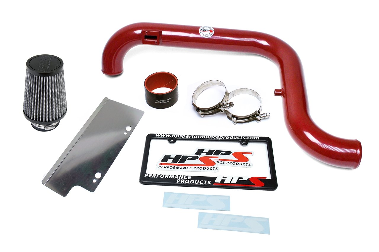 HPS Shortram Air Intake Kit 2006-2008 Volkswagen Passat 2.0T Turbo FSI Manual Trans., Includes Heat Shield, Red