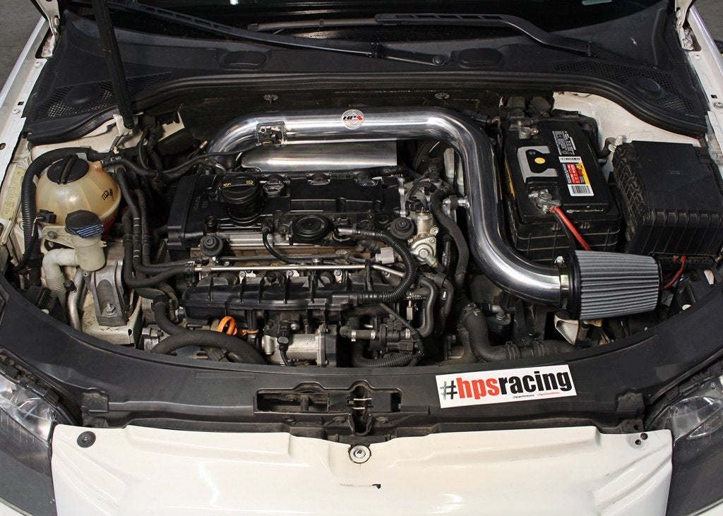 HPS Shortram Air Intake Kit 2006-2008 Volkswagen Jetta GLI 2.0T Turbo FSI, Includes Heat Shield, Black
