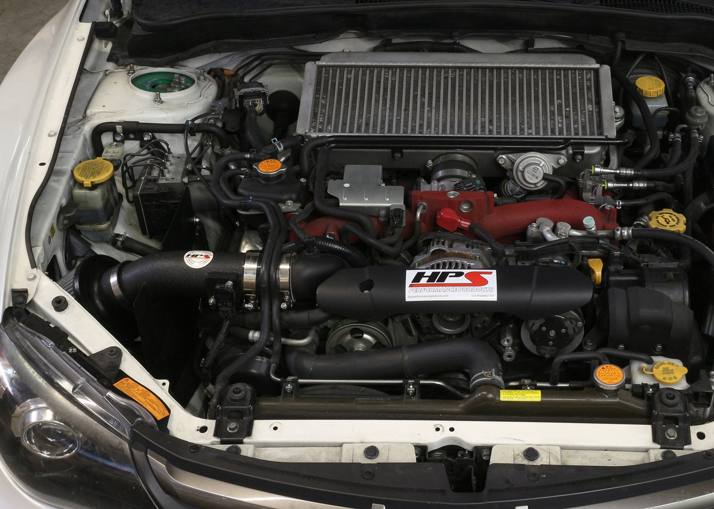 HPS Shortram Air Intake Kit 2008-2014 Subaru WRX STI 2.5L Turbo, Includes Heat Shield, Black
