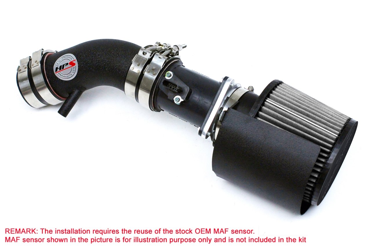 HPS Performance HPS Shortram Air Intake Kit 2002-2006 Nissan Altima 2.5L 4Cyl, Includes Heat Shield, 827-570