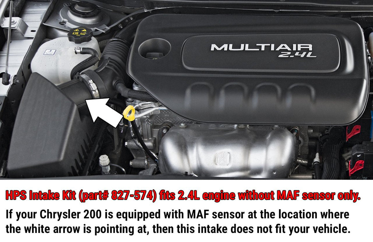 FR SPORT HPS Shortram Air Intake Kit 2015-2017 Chrysler 200 2.4L without MAF sensor, Includes...