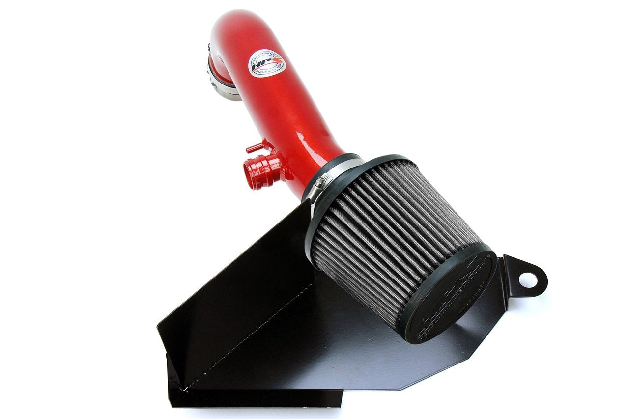 HPS Shortram Air Intake Kit 2015-2017 Volkswagen GTI 2.0T TSI Turbo, Includes Heat Shield, Red