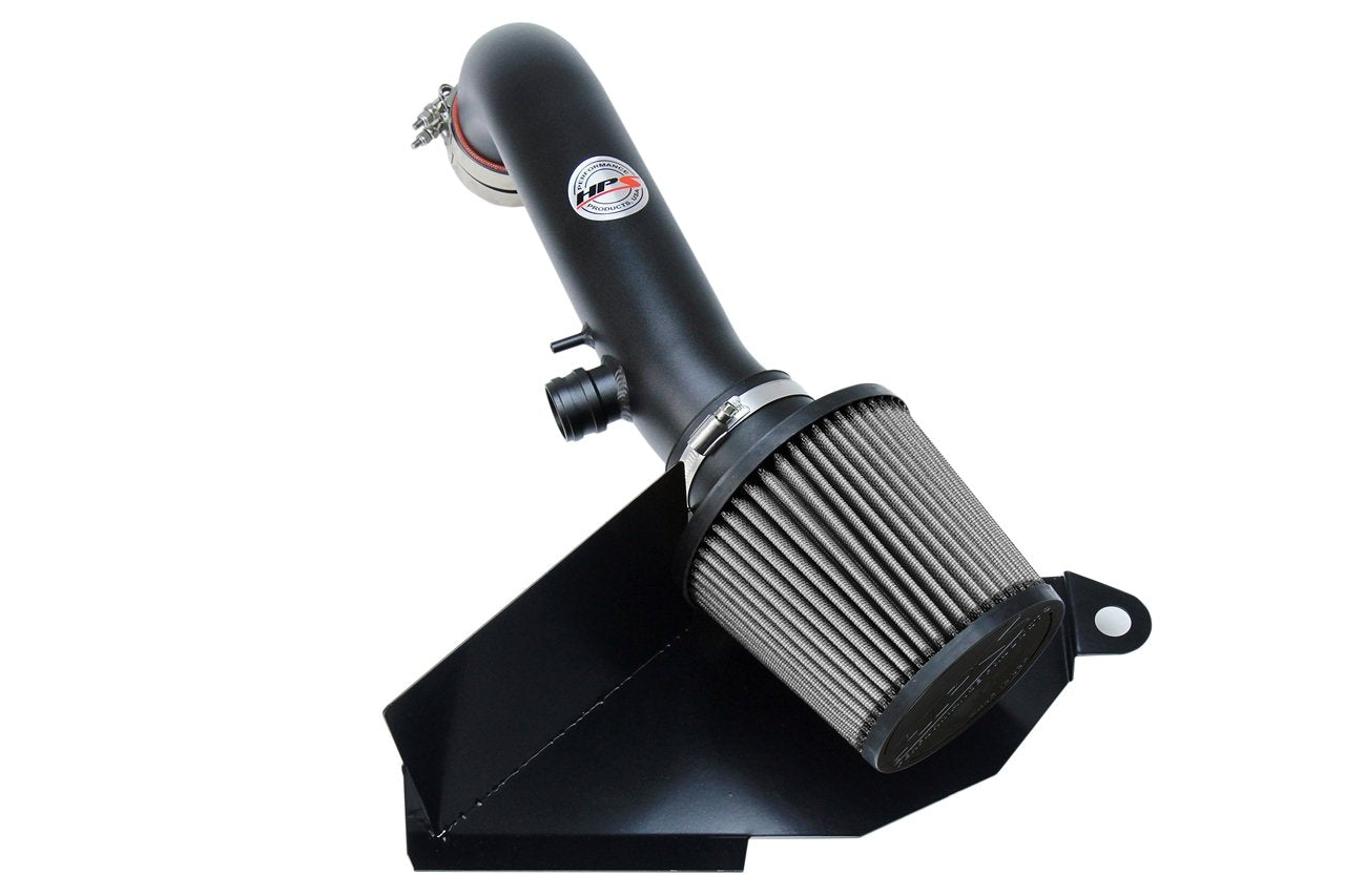 HPS Shortram Air Intake Kit 2015-2017 Volkswagen GTI 2.0T TSI Turbo, Includes Heat Shield, Black