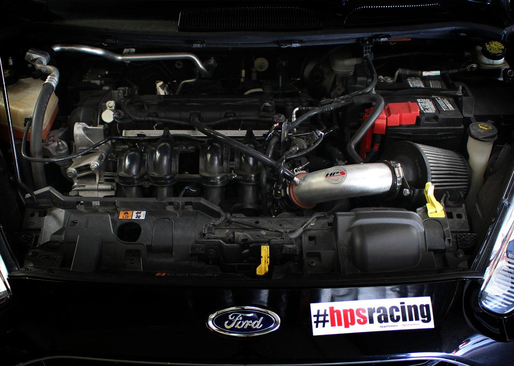 HPS Performance HPS Shortram Air Intake Kit 2014-2015 Ford Fiesta 1.6L Non Turbo, Includes Heat Shield, 827-580