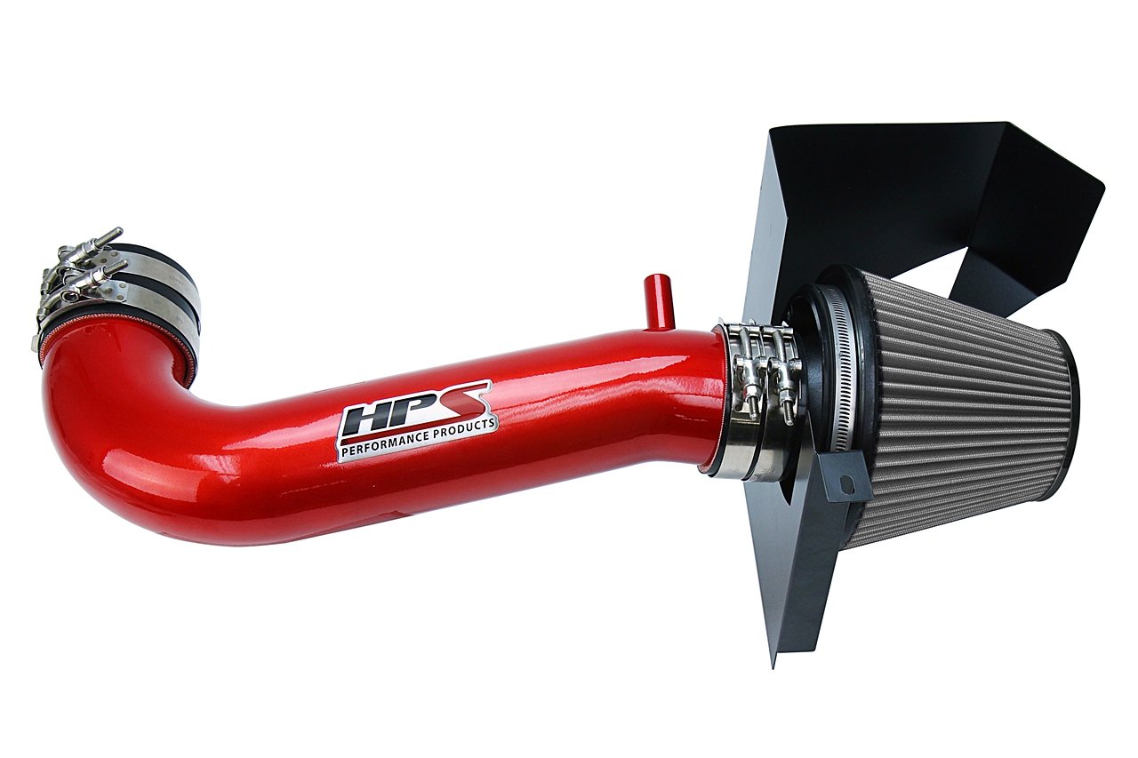 HPS Performance HPS Shortram Air Intake Kit 2011-2017 Dodge Challenger 5.7L V8 except Shaker Hood, Includes Heat Shield, 827-600