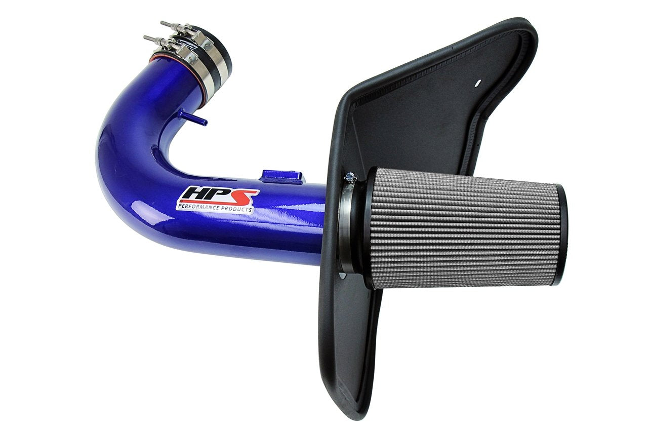 HPS Performance HPS Shortram Air Intake Kit 2010-2015 Chevy Camaro SS 6.2L V8, Includes Heat Shield, 827-607