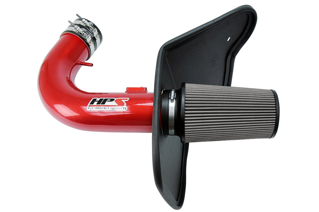HPS Performance HPS Shortram Air Intake Kit 2010-2015 Chevy Camaro SS 6.2L V8, Includes Heat Shield, 827-607