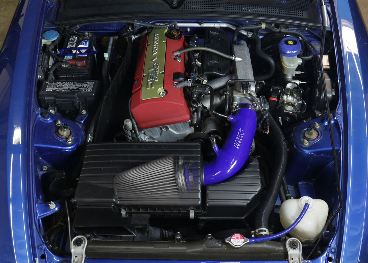 HPS Performance Products Shortram Air Intake Kit 2006-2009 Honda S2000 AP2 2.2L F22 drive-by-wire, Red