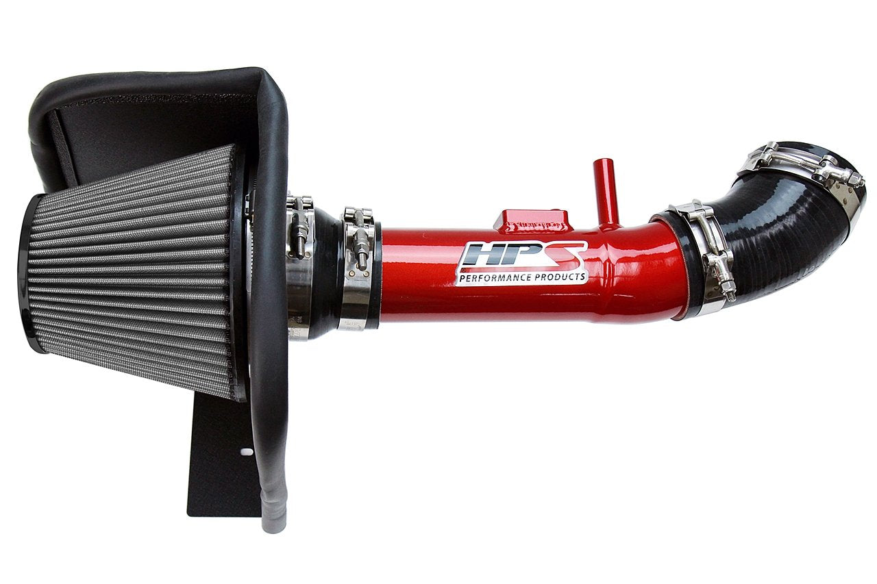 HPS Shortram Air Intake Kit 2004-2011 Ford Ranger 4.0L V6, Includes Heat Shield, Red