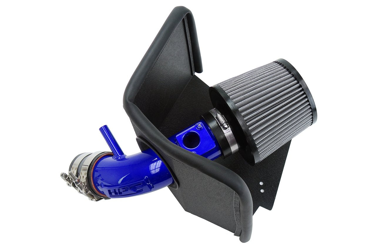 HPS Shortram Air Intake Kit 2017-2018 Toyota Corolla iM 1.8L, Includes Heat Shield, Blue