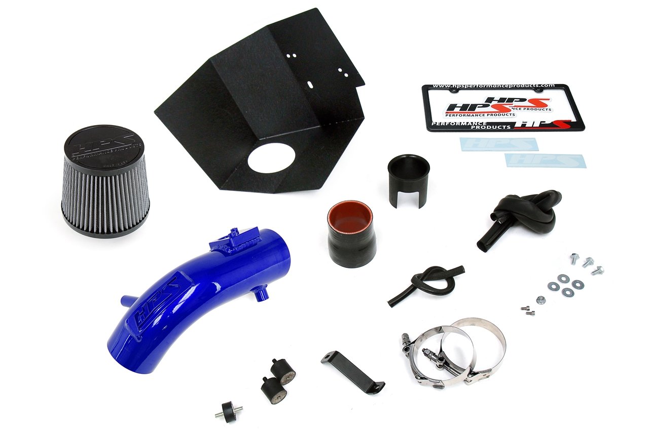 HPS Shortram Air Intake Kit 2017-2018 Toyota Corolla iM 1.8L, Includes Heat Shield, Blue