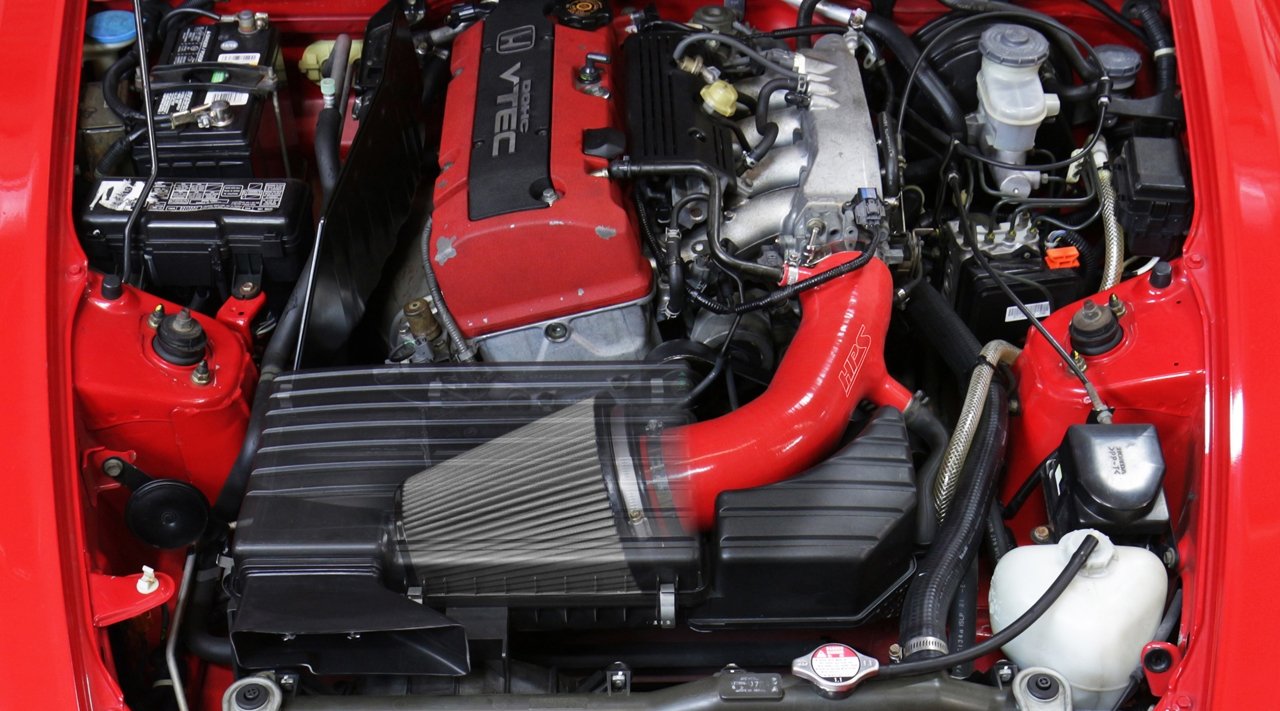 HPS Shortram Air Intake Kit 2000-2003 Honda S2000 AP1 2.0L, Red