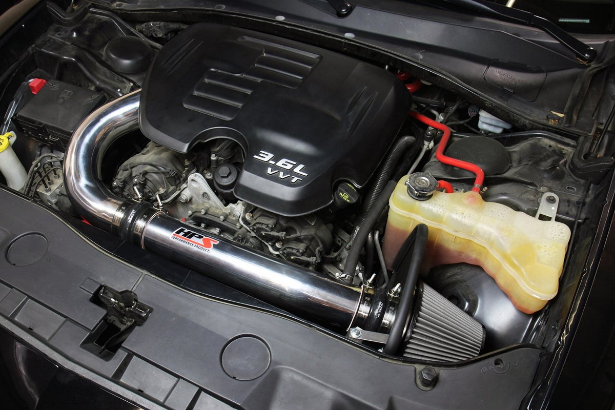 FR SPORT HPS Shortram Air Intake Kit 2011-2018 Dodge Charger 3.6L V6, Includes Heat Shield, Black...