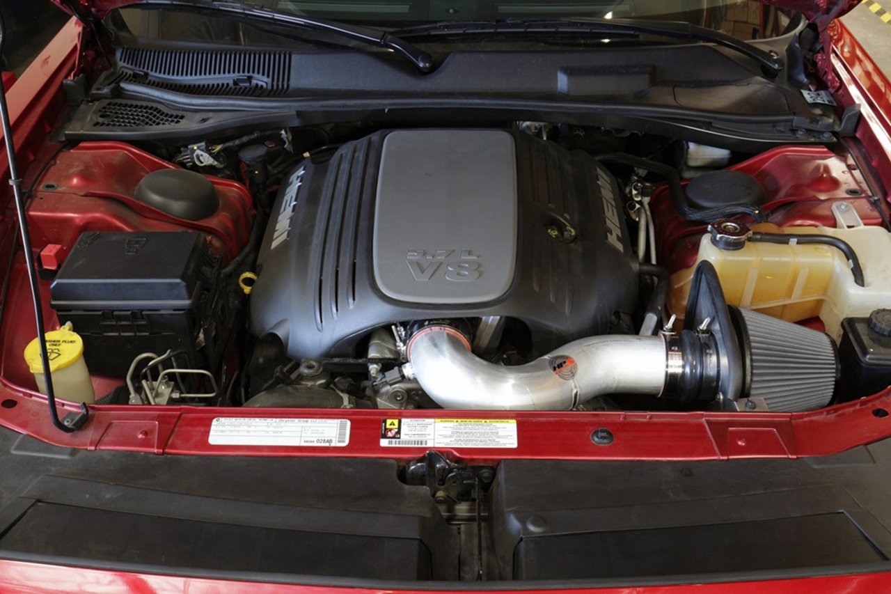 HPS Shortram Air Intake Kit 2006-2010 Dodge Charger 5.7L V8, Includes Heat Shield, Blue