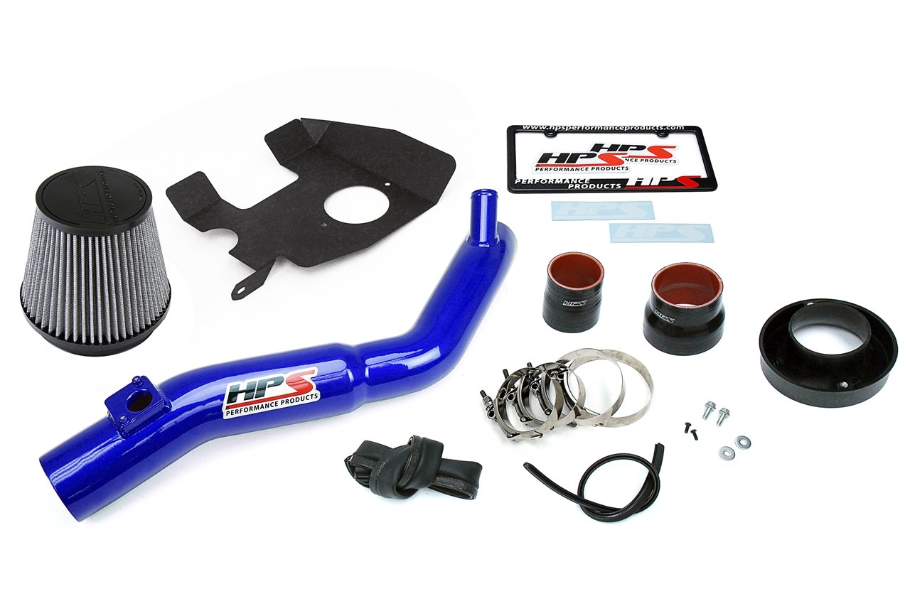HPS Shortram Air Intake Kit 2016-2017 Lexus GS200t 2.0L Turbo, Includes Heat Shield, Blue