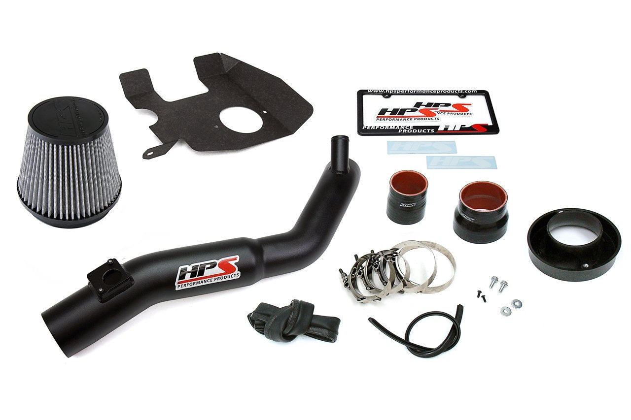 HPS Shortram Air Intake Kit 2016-2017 Lexus RC200t 2.0L Turbo, Includes Heat Shield, Black
