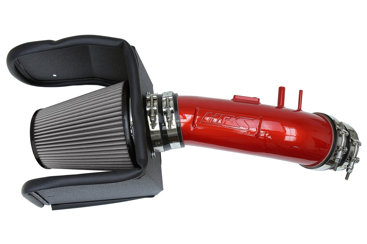 HPS Shortram Air Intake Kit 2008-2018 Toyota Land Cruiser 5.7L V8, Includes Heat Shield, Red