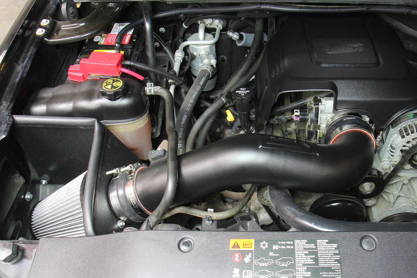 HPS Performance Shortram Air Intake Kit 2009-2014 GMC Yukon 4.8L 5.3L 6.2L V8, Includes Heat Shield, Red