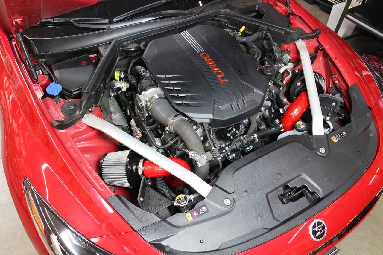HPS Performance HPS Shortram Air Intake Kit 2018-2024 Kia Stinger 3.3L V6 Twin Turbo, Includes Heat Shield, 827-672
