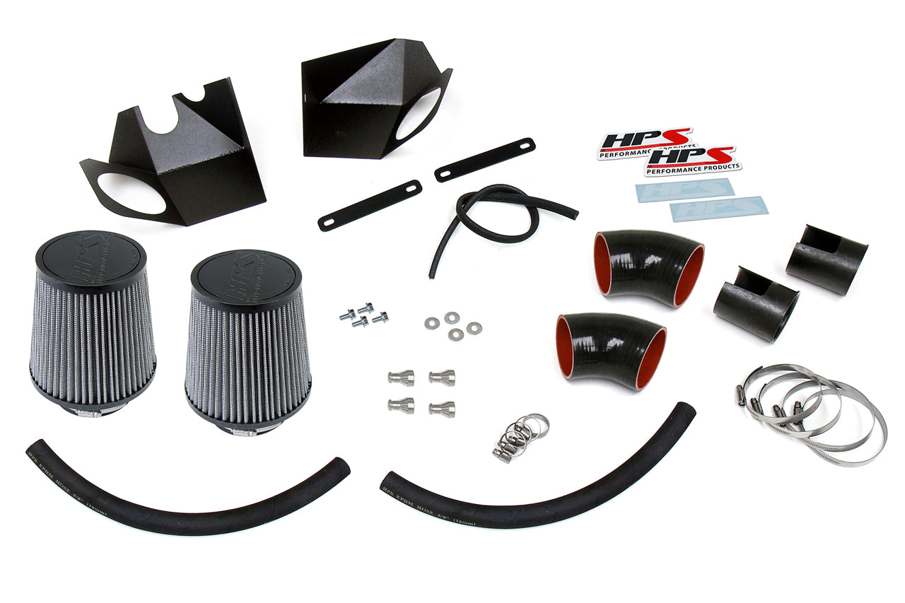 HPS Performance HPS Shortram Air Intake Kit 2011-2013 Infiniti M56 5.6L V8, Includes Heat Shield, 827-688