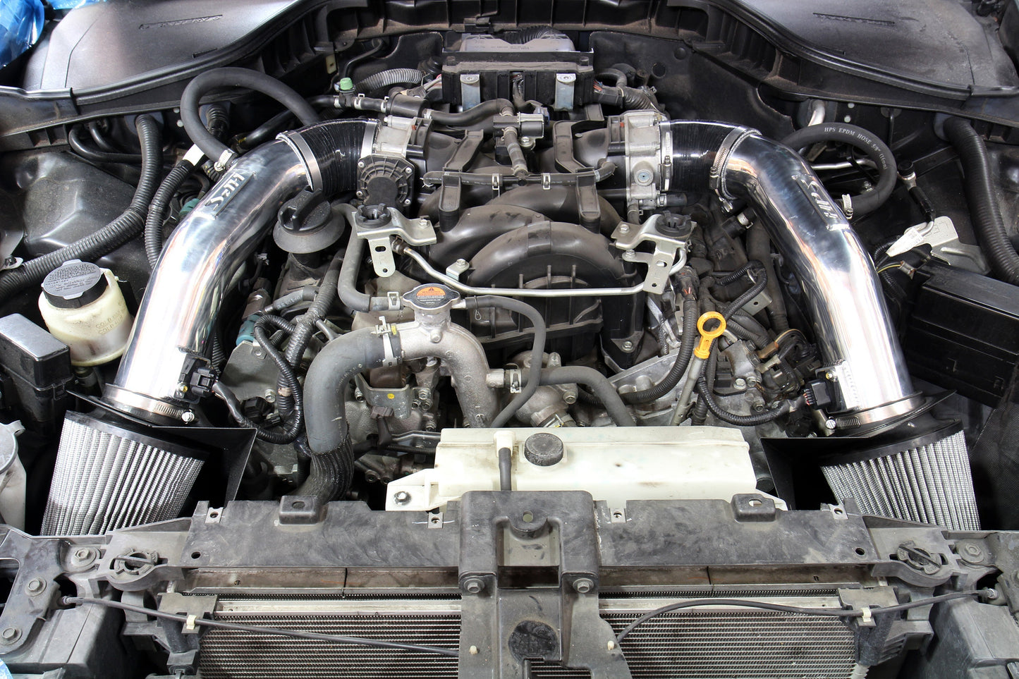 HPS Performance HPS Shortram Air Intake Kit 2011-2013 Infiniti M56 5.6L V8, Includes Heat Shield, 827-688