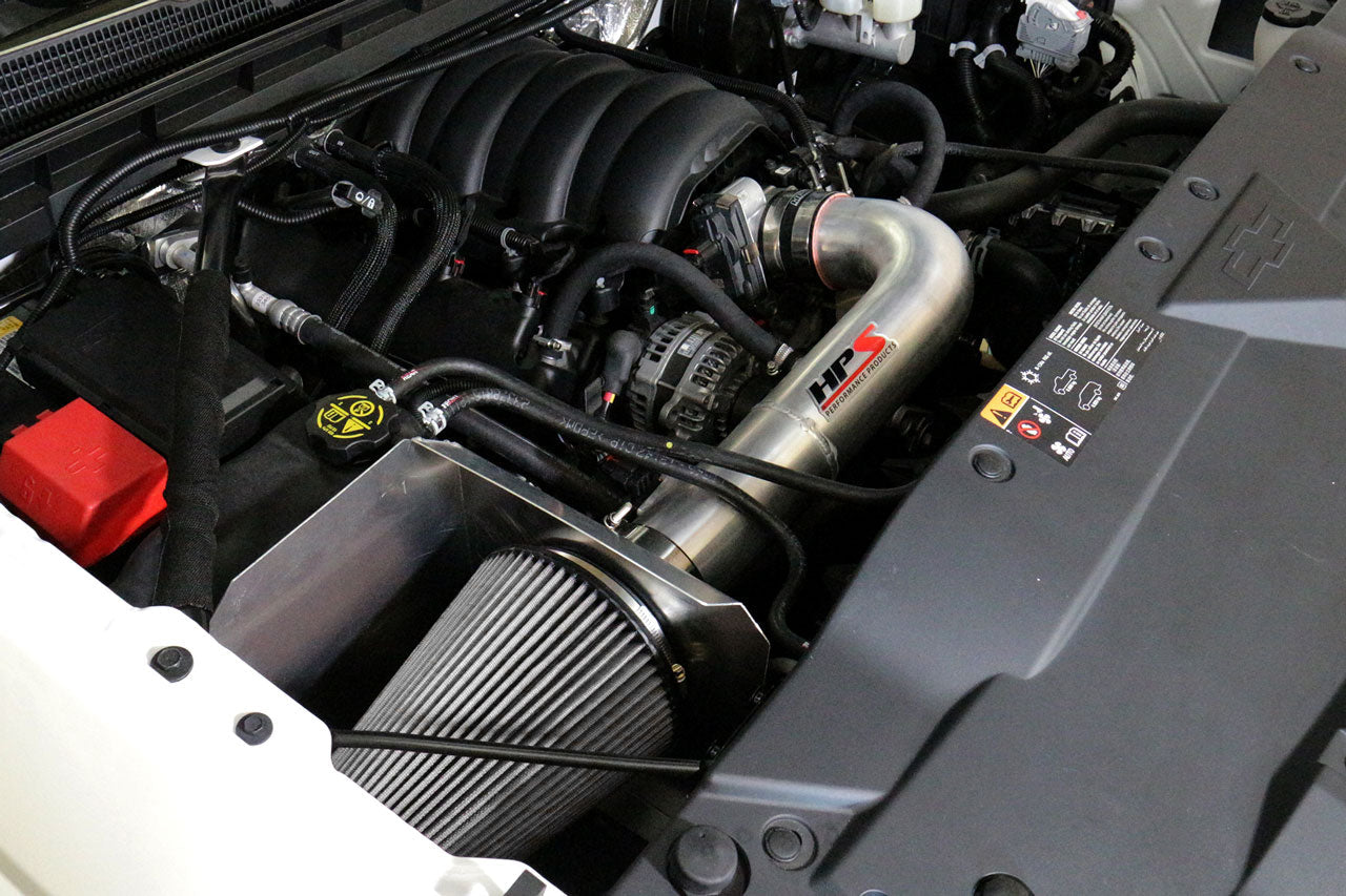 HPS Performance Air Intake Kit 2015-2020 Cadillac Escalade 6.2L V8, Includes Heat Shield, 827-707