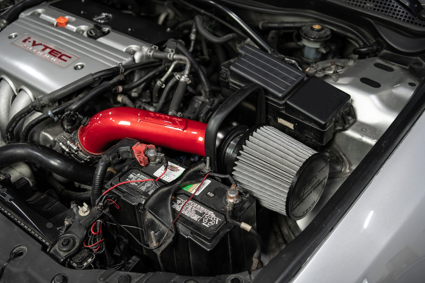 HPS Performance Air Intake Kit with Heat Shield, 2003-2006 Honda Accord 2.4L without MAF sensor, 827-737