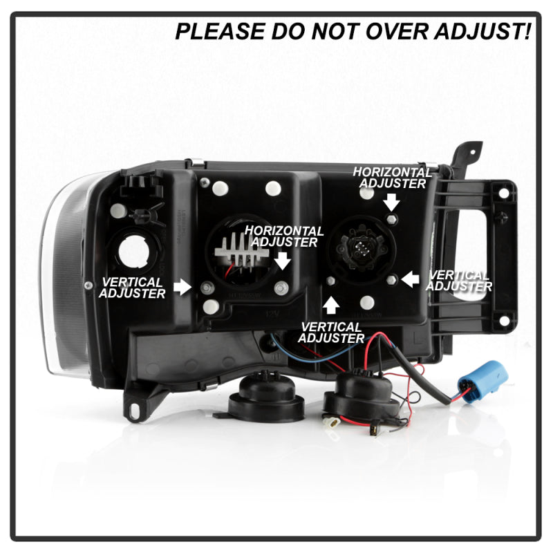 Spyder Dodge Ram 1500 02-05/Ram 2500/3500 03-05 High-Power LED Headlights - Black PRO-YD-DR02V2PL-BK 5088079