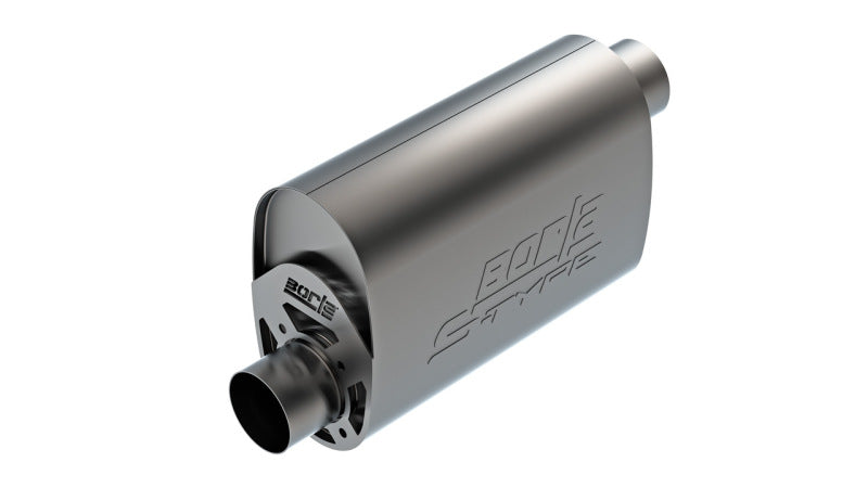 Borla CrateMuffler LS3 3in Offset In/Offset Out 14in x 4.35in x 9.10in Oval Muffler S-Type 400959