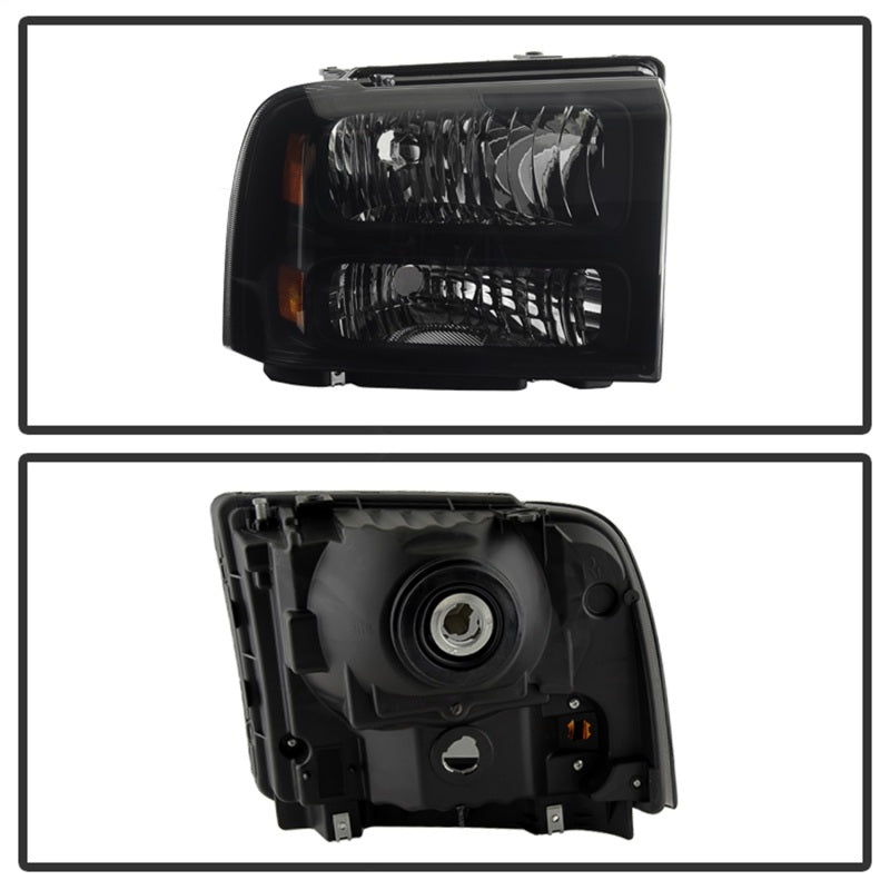 FR SPORT SPYDER Xtune Ford F250/350/450 Super Duty 05-07 Crystal Headlights Black Smoked...
