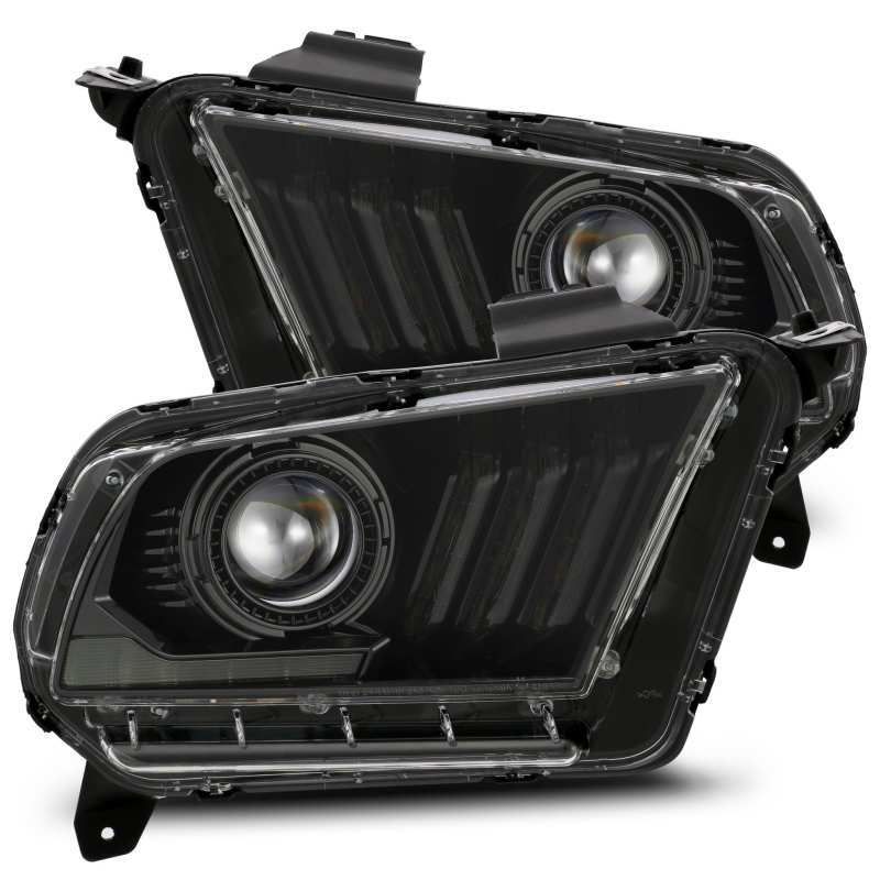 AlphaRex 10-12 Ford Mustang PRO-Series Projector Headlights Plank Style Black w/Top/Bottom DRL 880112 *Discontinued