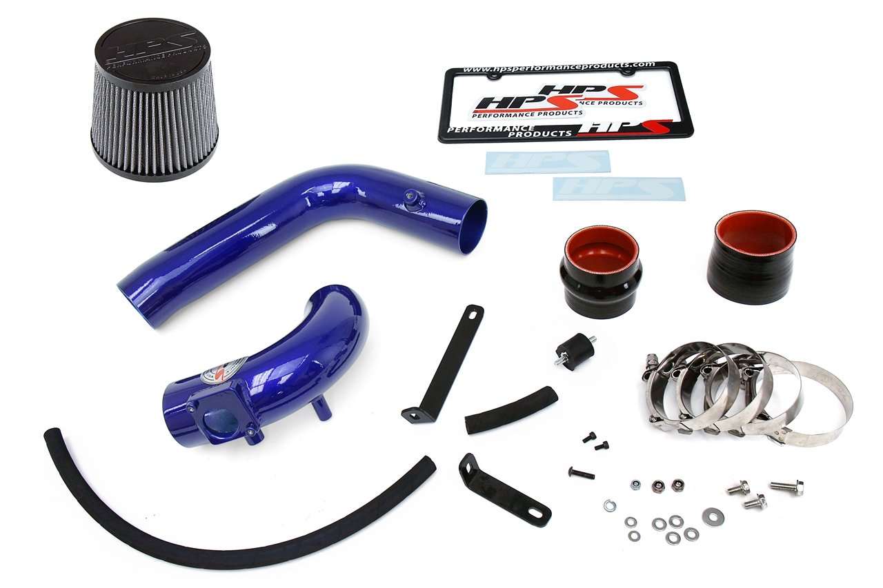HPS Cold Air Intake Kit 2003-2009 Mazda Mazda3 2.0L 2.3L Non Turbo, Converts to Shortram, Blue