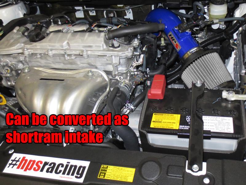 HPS Performance Products Cold Air Intake Kit 2011-2016 Scion tC 2.5L, Converts to Shortram, Blue