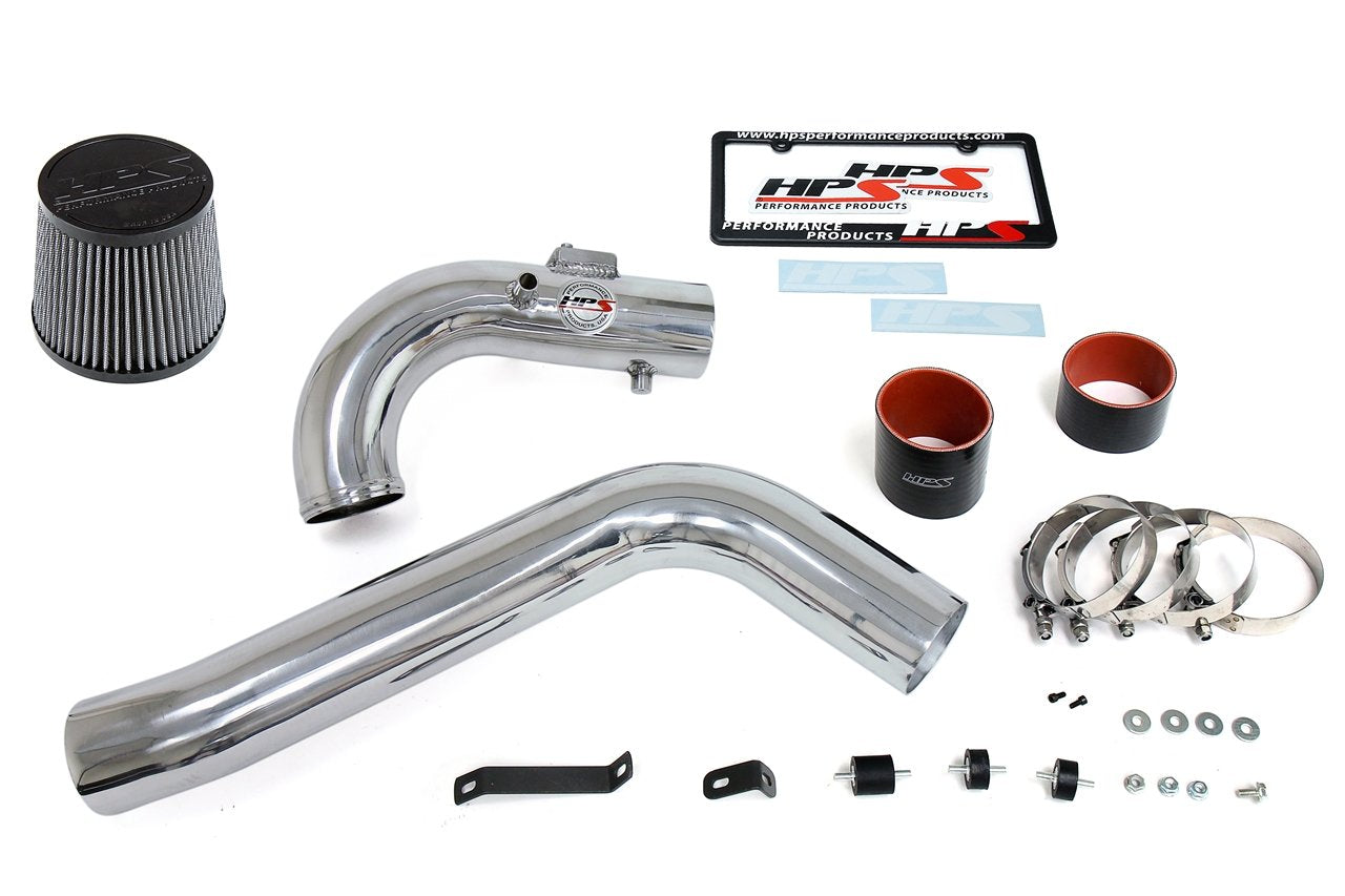 HPS Performance Products HPS Cold Air Intake Kit 2011-2016 Scion tC 2.5L, Converts to Shortram, Polish